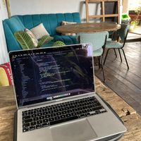 Nice setting for work  at Cafe Bohème   in Antigua