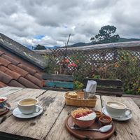 Cloudy on the second visit, but still lovely!! at Cafe Bohème   in Antigua