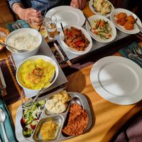 Rice table at Keraton Damai in The Hague