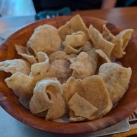 Cassave krupuk at Keraton Damai in The Hague