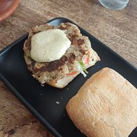 Mini burguer soja at Patio de Vecinas in Almeria