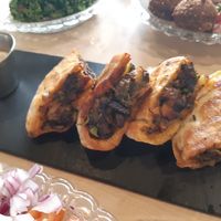 Mushrooms pitas at Barganzo in Madrid