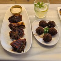 Falafel and mushroom pita at Barganzo in Madrid