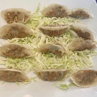 Pot stickers at Amitabul in Chicago