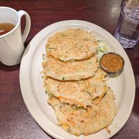Original pancakes, and date tea at Amitabul in Chicago