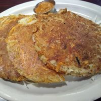 Mung bean pancakes at Amitabul in Chicago