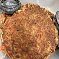 Veggie pancakes   at Amitabul in Chicago