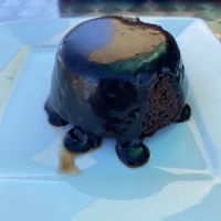 Vegan chocolate lava cake  at Roots Zero Waste Market in Boise