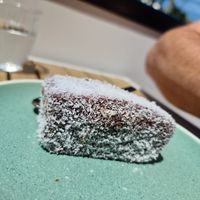 Vegan lamington at Willow Wine Cafe in Kingsville