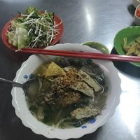 Pho and herbs. Deceptively spicy and filling! at Pho Chay Nhu in Ho Chi Minh City