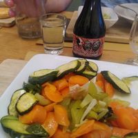 The vegan dish they improvised for me (because the vegan option on the menu was already sold out) at Sfoglia Rina in Bologna