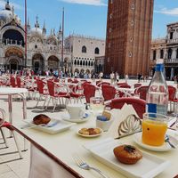 Breakfast with a view at Grancaffe Quadri in Venice