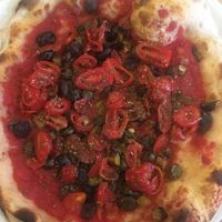 Vegan Mediterranean pizza  at Pizzikotto in Cremona