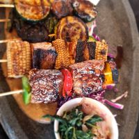 Vegetarian satay plate(vegan) at Chandi in Seminyak