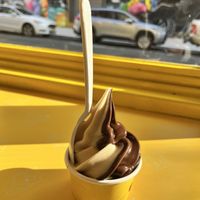 Salted peanut butter-Chocolate twist  at Morgenstern's BANANAS in New York City