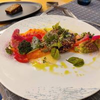 Panko dusted beetroot steak at Noot in Parnu