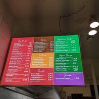 The menu at Burger Steig in Berlin