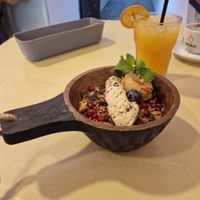 Acai with peanut butter, seeds and pomegranate at Beach Bar in Lanzarote