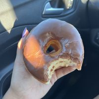 vegan chocolate donut  at Donutopolis in Poway