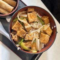 Tofu sesame don  at Pompoko in Brighton