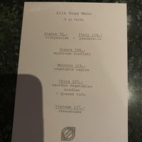 5 course tasting menu  at Silk Road in Oslo