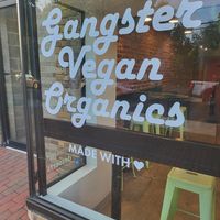 Sign in window at Gangster Vegan in Riverdale Park