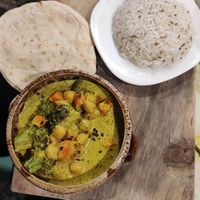 Curry with rice at Meraki in Salento