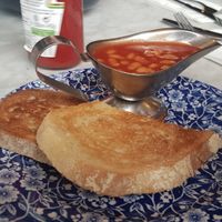 Kids beans on toast (no vg spread though 🙄) at Bill's - Cardiff Bay in Cardiff