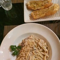 Linguine champignon at Downtown - Vegan Garden Restaurant in Chiang Mai