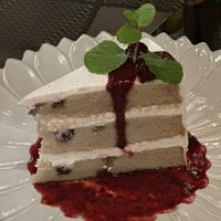 Blueberry lime cake 👌  at Downtown - Vegan Garden Restaurant in Chiang Mai