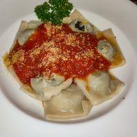 Spinach Ravioli at Downtown - Vegan Garden Restaurant in Chiang Mai