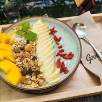 Smoothie bowl breakfast. Yummy. at Downtown - Vegan Garden Restaurant in Chiang Mai