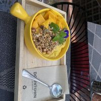 Mango passion smoothie bowl  at Downtown - Vegan Garden Restaurant in Chiang Mai