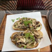 Mushroom toast!!!   at Downtown - Vegan Garden Restaurant in Chiang Mai