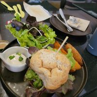 Beetroot burger at Downtown - Vegan Garden Restaurant in Chiang Mai