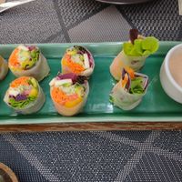 Fresh spring rolls 😋 at Downtown - Vegan Garden Restaurant in Chiang Mai