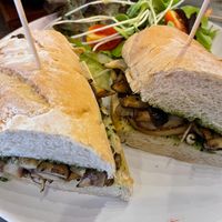 Grilled mushroom sandwich at Downtown - Vegan Garden Restaurant in Chiang Mai
