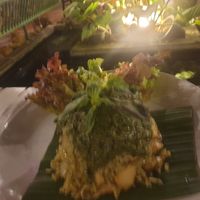 Pesto fired rice - 8/10 what a cool fusion ig, very tasty at Downtown - Vegan Garden Restaurant in Chiang Mai