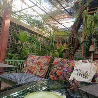 View from the inside at Downtown - Vegan Garden Restaurant in Chiang Mai