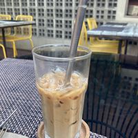 Iced lattee  at Downtown - Vegan Garden Restaurant in Chiang Mai
