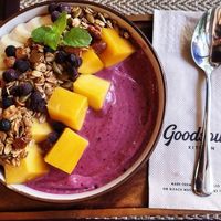 Mixed Berry smoothie bowl 🍒 at Downtown - Vegan Garden Restaurant in Chiang Mai