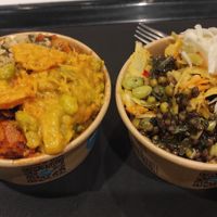 warm buffet items, plus some salad bar things at Foodmaker - Hubert in Brussels