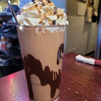 Chocolate peanut butter milkshake at The Chicago Diner - Lakeview in Chicago