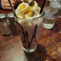 Salted caramel milkshake (smallest size) at The Chicago Diner - Lakeview in Chicago
