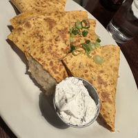 pierogi quesadilla   at The Chicago Diner - Lakeview in Chicago