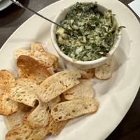 Spinach and artichoke dip  at The Chicago Diner - Lakeview in Chicago