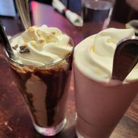 Peanut-Chocolate and Strawberry Shake at The Chicago Diner - Lakeview in Chicago