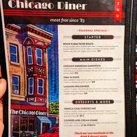 Menu page at The Chicago Diner - Lakeview at The Chicago Diner - Lakeview in Chicago