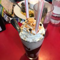 Chocolate peanut butter milkshake  at The Chicago Diner - Lakeview in Chicago