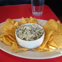 Spinich & artichoke dip, gf version.  at The Chicago Diner - Lakeview in Chicago